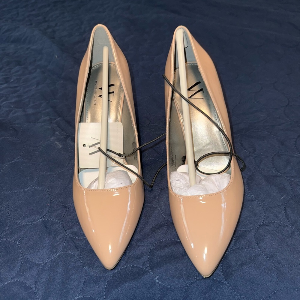 Worthington Cream Patent Leather Heels